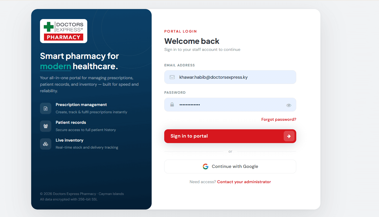 Pharmacy Platform Rebuilt Around Dispensing Safety — the delivered interface